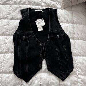 Black Denim Vest
